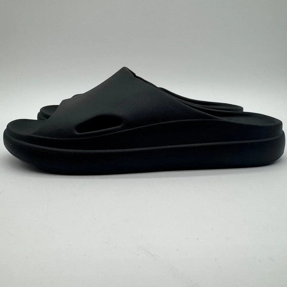 32 Degrees Cool Cloud Slide Sandals Black Unisex Size L W9-10 M7-8 New